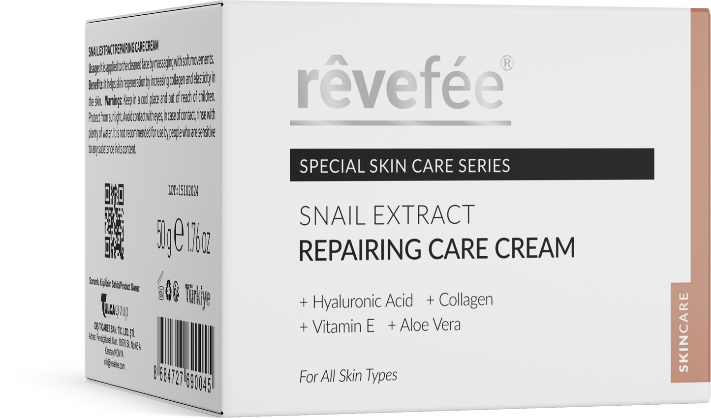 REVEFEE Snail Extract Repairing Care Cream 50g