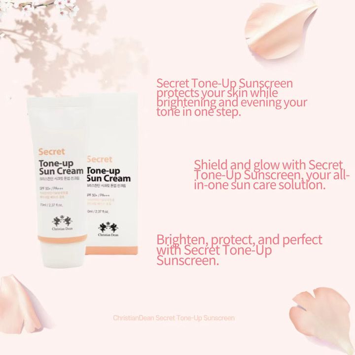 CHRISTIAN DEAN Secret Tone-up Sun Cream SPF50+ PA+++ 70ml / Korean Cosmetics