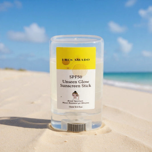 Eres Amado SPF50 Unseen Glow Sunscreen Stick, Broad Spectrum, Water-Resistant 90 Minutes, 15ml/0.5 fl.oz